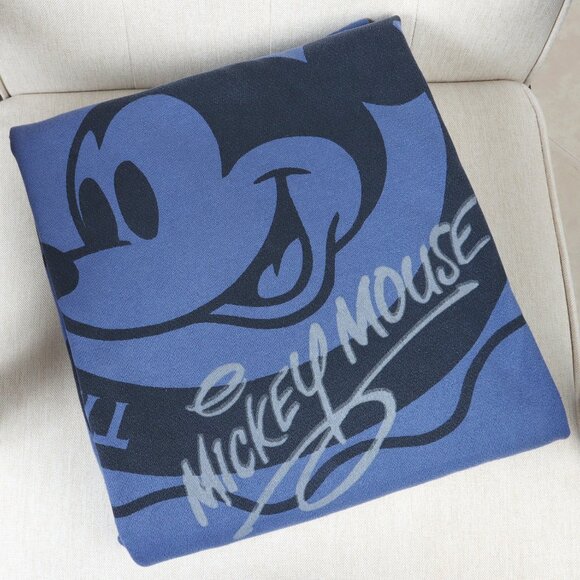Disney Store Mickey Mouse Blanket Blue 52"in x 62"in - Picture 8 of 11